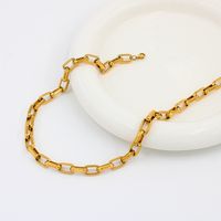 304 Stainless Steel 18K Gold Plated Hip-Hop Plating Geometric Bracelets Necklace main image 1