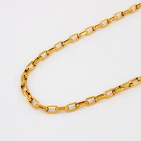 304 Stainless Steel 18K Gold Plated Hip-Hop Plating Geometric Bracelets Necklace main image 3