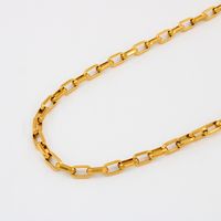 Edelstahl 304 18 Karat Vergoldet Hip Hop Überzug Geometrisch Armbänder Halskette main image 3
