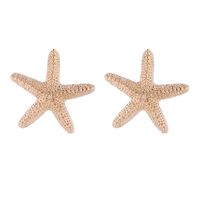 1 Pair Beach Starfish Alloy Ear Studs sku image 1