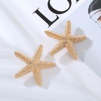 1 Pair Beach Starfish Alloy Ear Studs main image 5