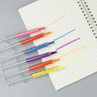 1 Piece Solid Color Class Daily Mixed Materials Retro Fluorescent Pen main image 5