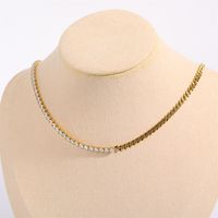 201 Stainless Steel 304 Stainless Steel Titanium Steel Gold Plated Lady Color Block Bracelets Necklace main image 3