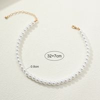 Nordic Style Solid Color Imitation Pearl Alloy Women's Necklace sku image 2