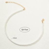 Nordic Style Solid Color Imitation Pearl Alloy Women's Necklace sku image 3