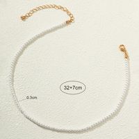 Nordic Style Solid Color Imitation Pearl Alloy Women's Necklace sku image 5