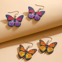 1 Pair Simple Style Classic Style Butterfly Arylic Dangling Earrings main image 4
