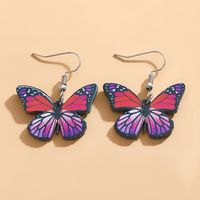 1 Pair Simple Style Classic Style Butterfly Arylic Dangling Earrings sku image 2