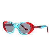 Vacation Color Block Ac Oval Frame Full Frame Men's Sunglasses sku image 2