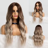 Women's Chemical Fiber High-temperature Fiber Natural Long Curly Hair Fashion Wig Gray Wig Wigs main image 7