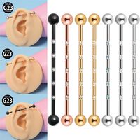 1 Piece Casual Simple Style Shiny Solid Color Plating Inlay Pure Titanium Zircon Ear Studs main image 1