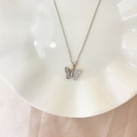Simple Style Letter Graffiti Fish Stainless Steel Copper White Gold Plated Gold Plated Rhinestones Zircon Pendant Necklace In Bulk sku image 5