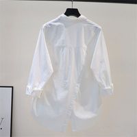 Women's Blouse Long Sleeve Blouses Pocket Slit Button Casual Simple Style Solid Color main image 5