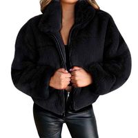 Women's Casual Solid Color Zipper Coat Woolen Coat main image 2