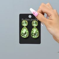 1 Pair Fashion Water Droplets Glass Plating Women's Drop Earrings main image 10