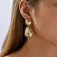 1 Pair Fashion Water Droplets Glass Plating Women's Drop Earrings main image 7