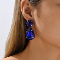 1 Pair Fashion Water Droplets Glass Plating Women's Drop Earrings main image 6