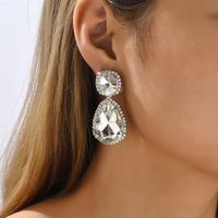 1 Pair Fashion Water Droplets Glass Plating Women's Drop Earrings main image 5