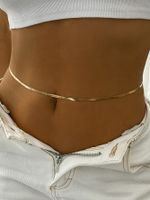 Sexy Solid Color Stainless Steel Women's Waist Chain main image 5