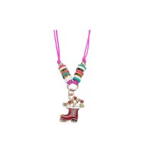 Modern Style Santa Claus Alloy Enamel Women's Bracelets Necklace sku image 22