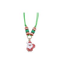 Modern Style Santa Claus Alloy Enamel Women's Bracelets Necklace sku image 23