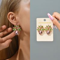 1 Pair Fashion Geometric Glass Plating Women's Ear Studs main image 3