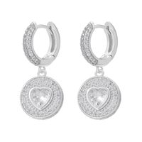 1 Pair Elegant Simple Style Heart Shape Plating Inlay Copper Zircon 18k Gold Plated Drop Earrings sku image 7
