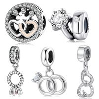 Décontractée Forme De Cœur Zircon Argent Sterling De Gros Bijoux Accessoires main image 1