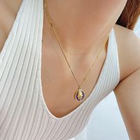 304 Stainless Steel Casual Palm Pendant Necklace main image 2