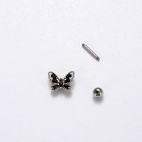 1 Piece Lady Classic Style Heart Shape Flower Butterfly Plating Inlay Copper Zircon Ear Studs Cartilage Earrings main image 3