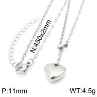 Stainless Steel 18K Gold Plated Simple Style Classic Style Toggle Plating Heart Shape Necklace sku image 2