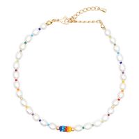 Fashion Wild Color Rice Bead Anklet Natural Freshwater Pearl Beach Anklet sku image 2