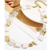Elegant Streetwear Square Imitation Pearl Alloy Women's Necklace main image 2