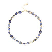 Lässig Einfacher Stil Irregulär Achat Kupfer Perlen Überzug Vergoldet Frau Halskette sku image 2