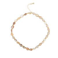 Lässig Einfacher Stil Irregulär Achat Kupfer Perlen Überzug Vergoldet Frau Halskette main image 5