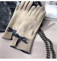 Women's Basic Bow Knot Gloves 2 Pieces main image 2