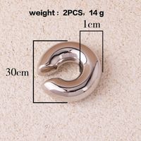 1 Pair Ig Style Simple Style Solid Color Plating Copper 18k Gold Plated Ear Cuffs main image 2