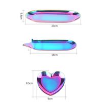 Casual Oval Heart Shape Stainless Steel Metal Storage Tray main image 6