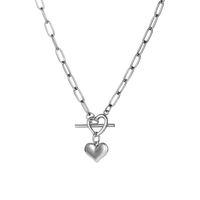 Ig Style Sweet Heart Shape Titanium Steel Toggle Pendant Necklace main image 3