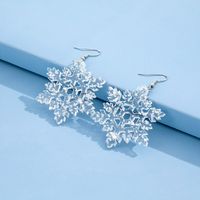 1 Pair Sweet Snowflake Arylic Drop Earrings main image 5