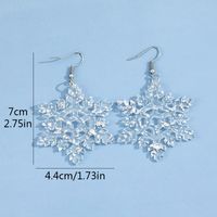 1 Pair Sweet Snowflake Arylic Drop Earrings main image 3