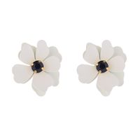 1 Pair Cute Flower Inlay Alloy Rhinestones Ear Studs main image 3