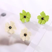1 Pair Cute Flower Inlay Alloy Rhinestones Ear Studs main image 6