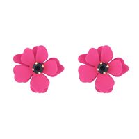 1 Pair Cute Flower Inlay Alloy Rhinestones Ear Studs sku image 3