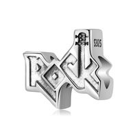 Original Design Hip-hop Rock Guitar Lips Shark Sterling Silver Epoxy Jewelry Accessories sku image 2