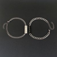 Simple Style Letter Stainless Steel Nylon Handmade Couple Bracelets main image 2