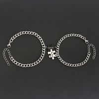 Casual Geometric Letter Stainless Steel Couple Bracelets main image 4