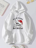 Women's Hoodie Long Sleeve Hoodies & Sweatshirts Printing Pocket Christmas Skull main image 1