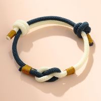Casual Solid Color Color Block Rope Men's Wristband Bracelets sku image 1
