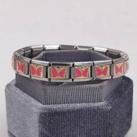 Simple Style Butterfly Stainless Steel Printing Unisex Bracelet Accessories main image 6